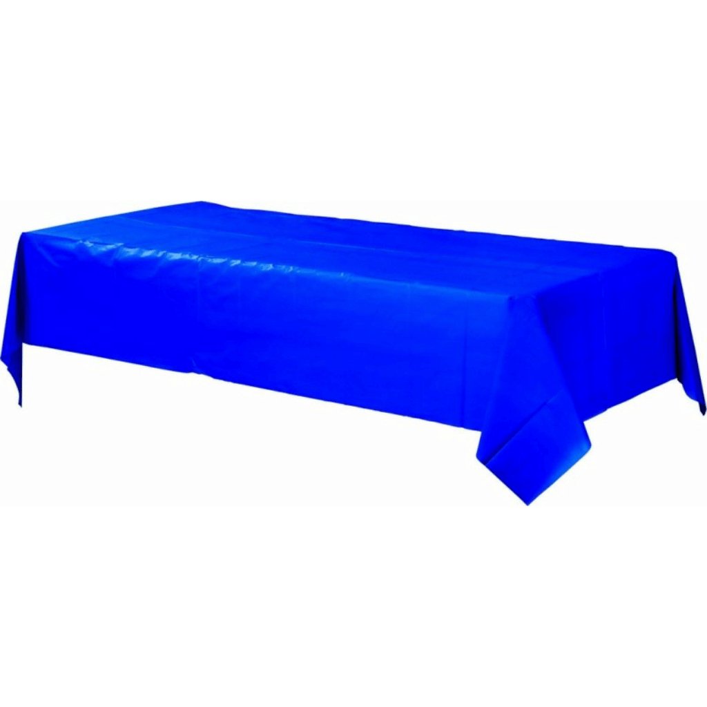 Plastic Rectangular Tablecover Royal Blue - Senior Style