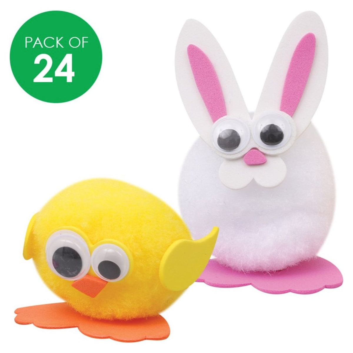 Pom Pom Easter Characters - Pack of 24 - Senior Style