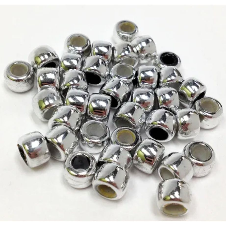 Pony Beads 9mm Silver 35g - Senior Style