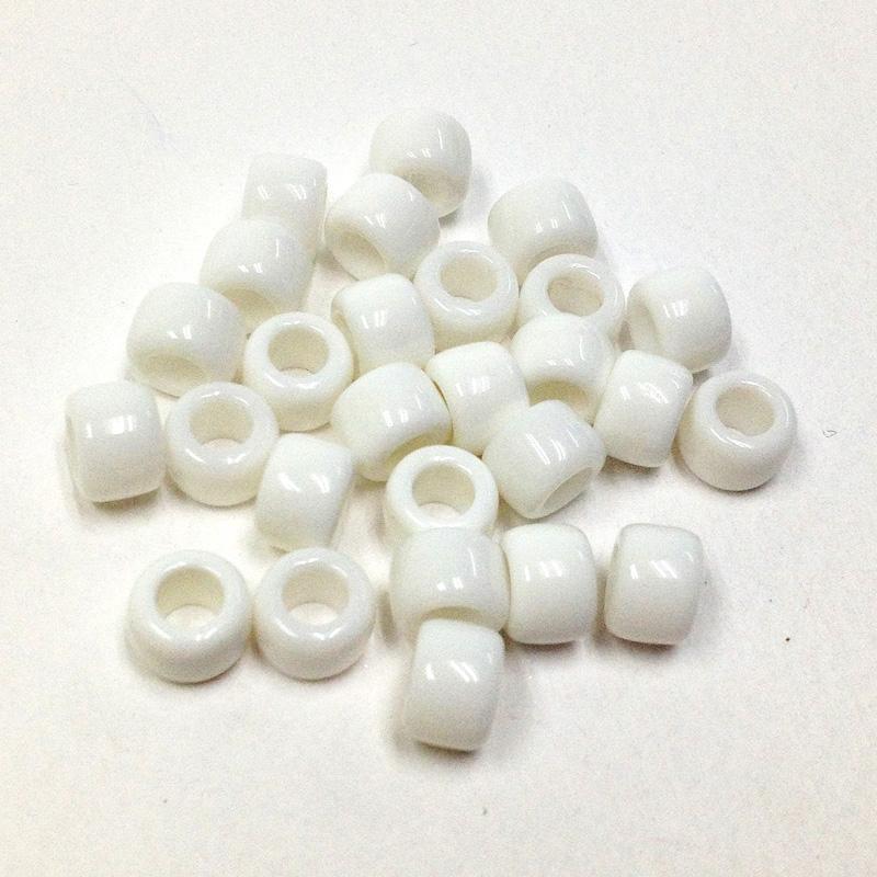 Pony Beads 9mm White 35g - Senior Style