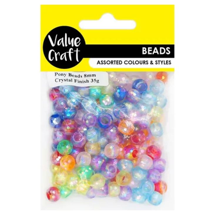 Pony Beads Crystal Finish - Senior Style