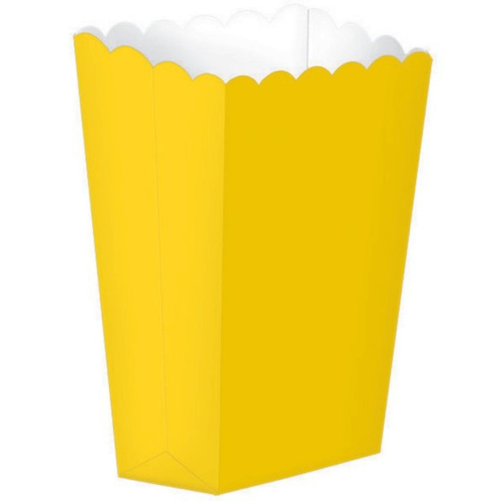 Popcorn Favour Boxes Small Sunshine Yellow - Senior Style