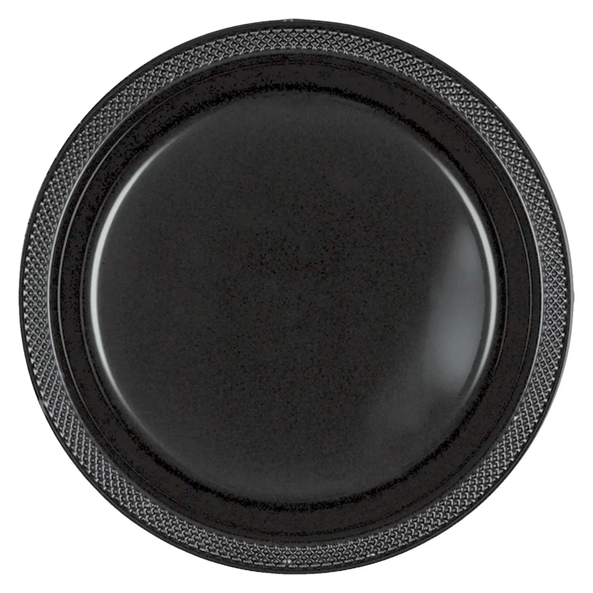 Premium Plastic Plates 23cm 20 Pack Jet Black - Senior Style