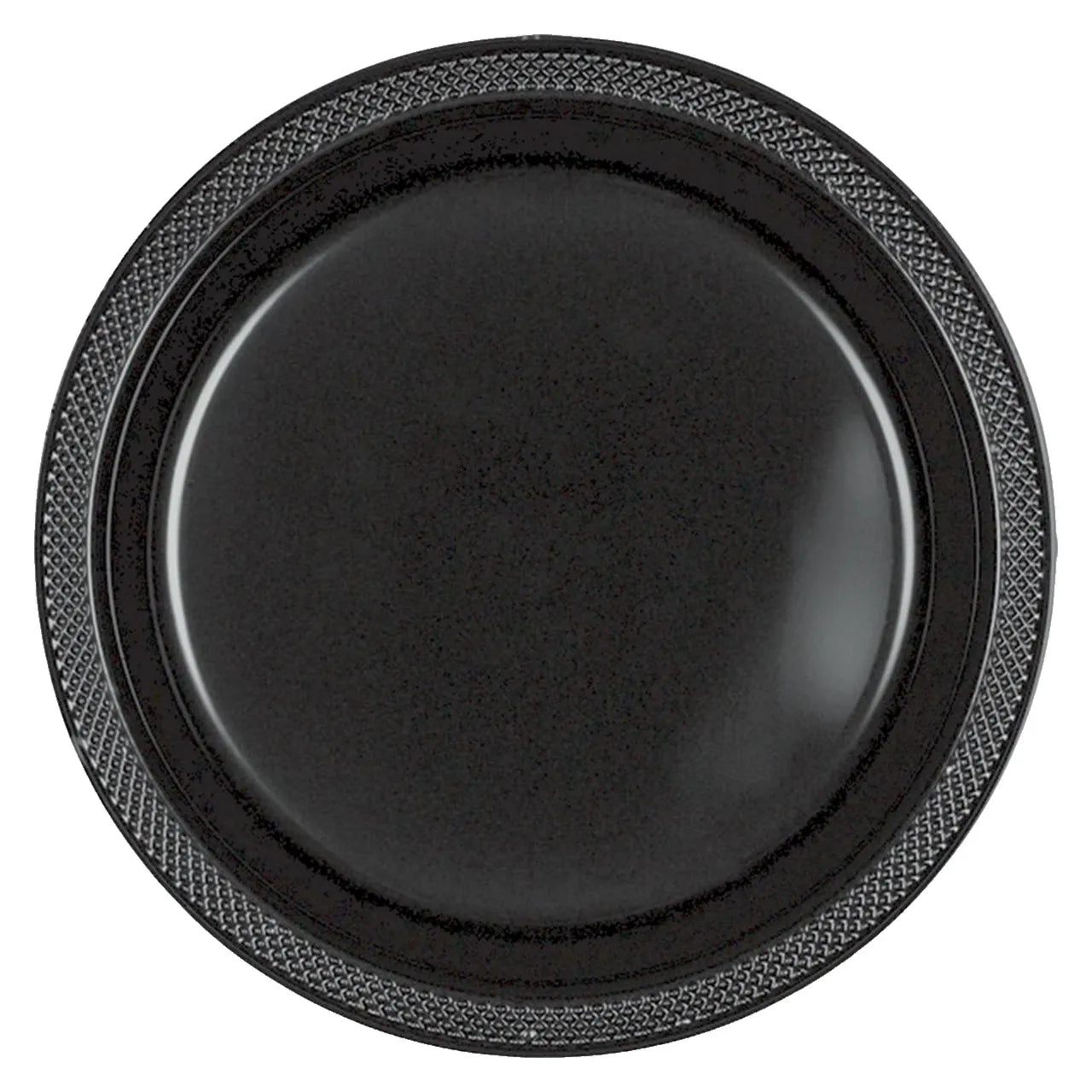 Premium Plastic Plates 23cm 20 Pack Jet Black - Senior Style