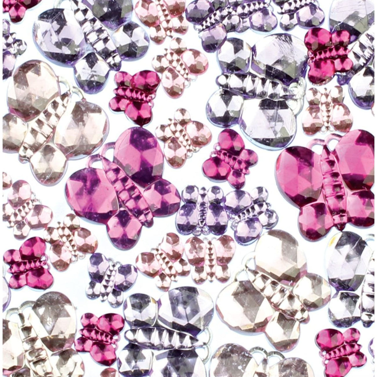 Pretty Butterfly Rhinestones - Pack of 63 - Senior Style