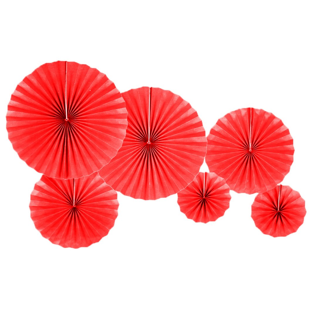 Red Decoration Fans - Senior Style