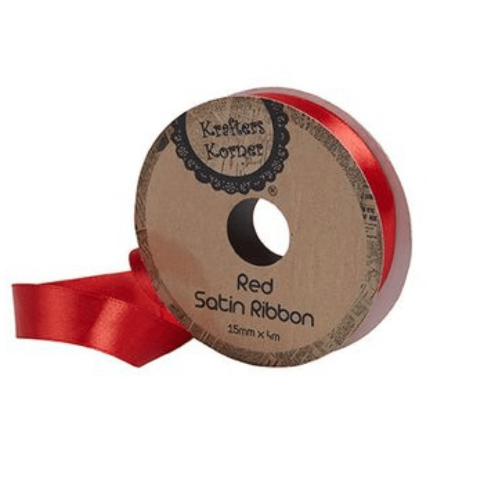 Red Satin Ribbon Various Sizes - Senior Style