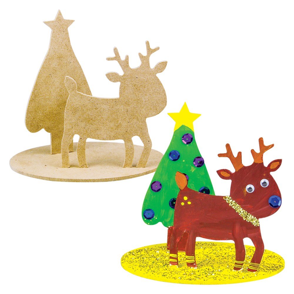 Reindeer Christmas Diorama Pack of 10 - Senior Style