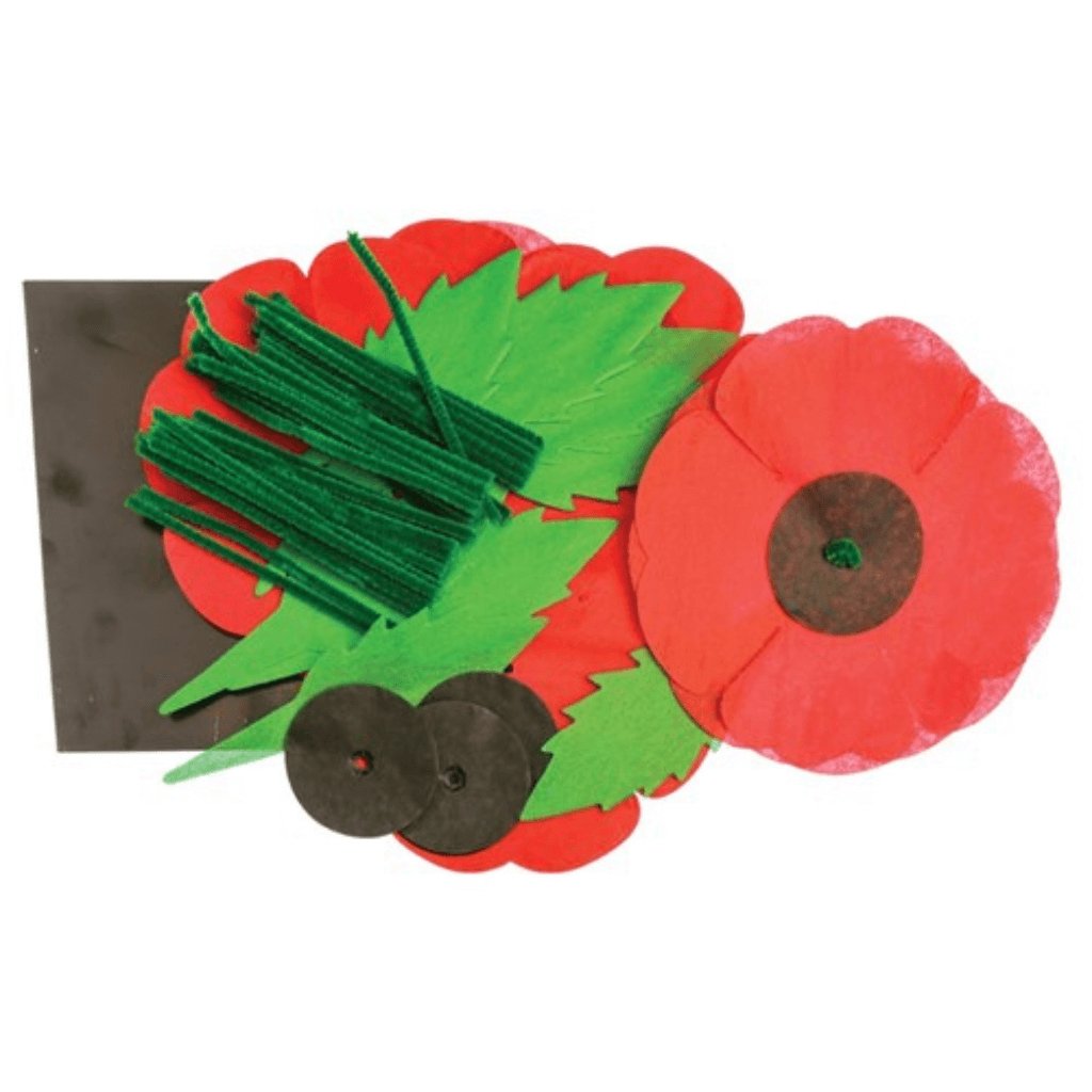 Remembrance Day Poppies Kit Pack of 50 - Senior Style