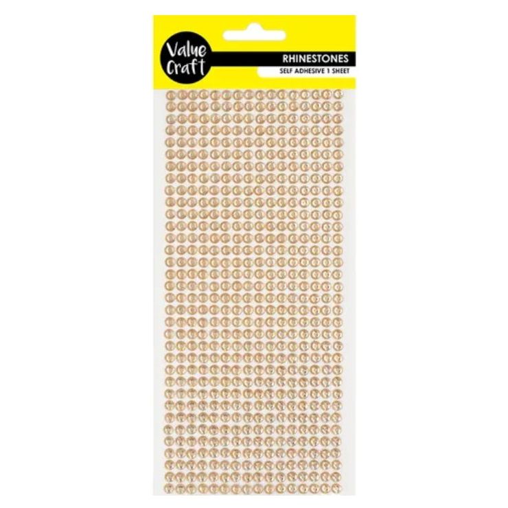 Rhinestones Self Adhesive Gold 540 Pieces - Senior Style