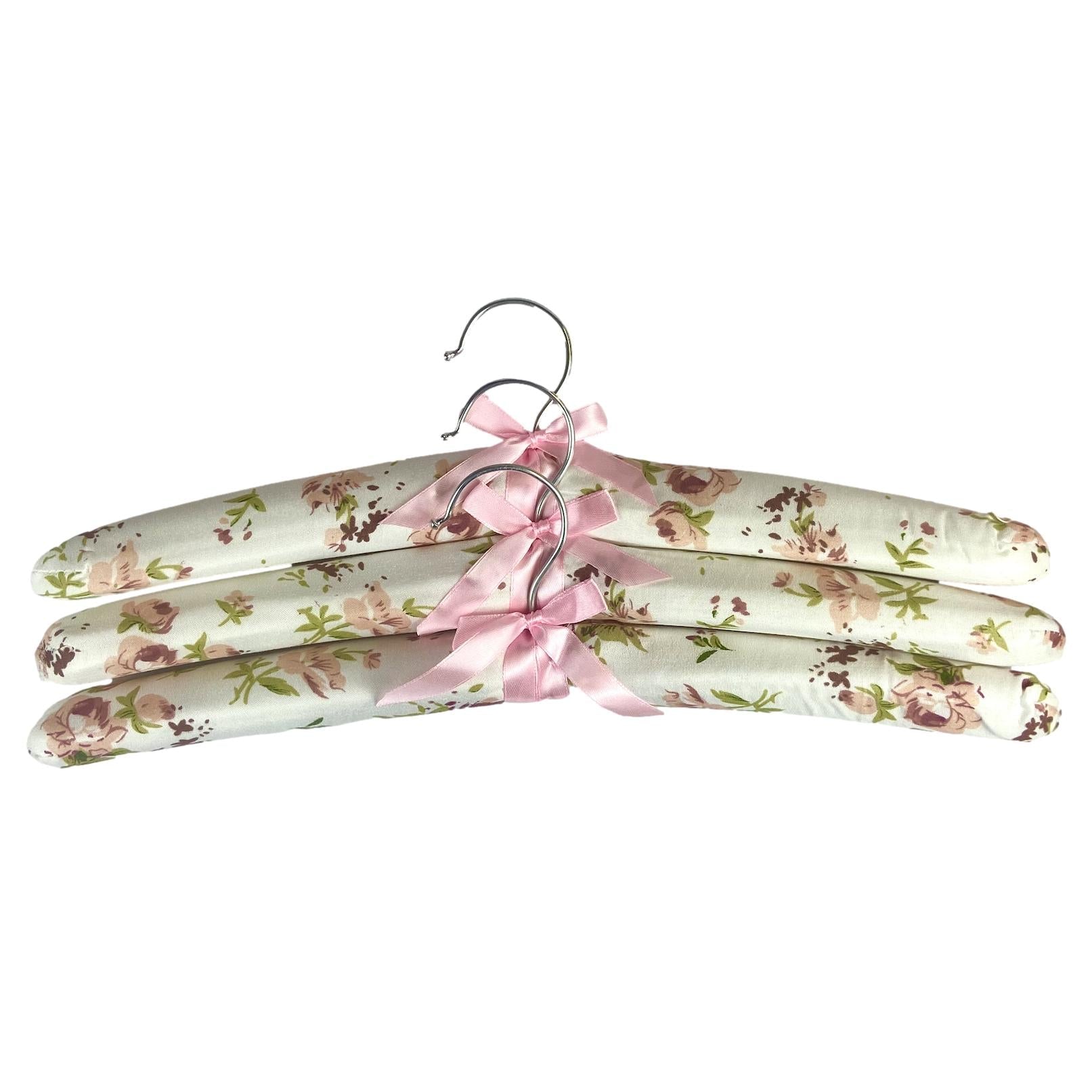 Satin Floral Coat Hangers 3 Pack - Senior Style