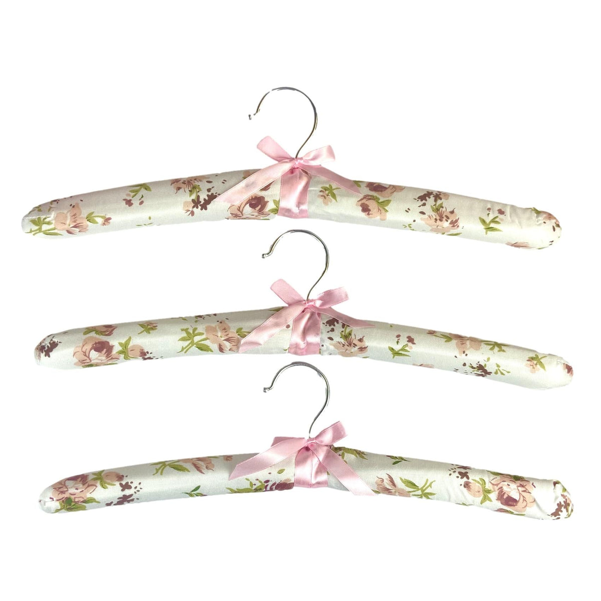 Satin Floral Coat Hangers 3 Pack - Senior Style