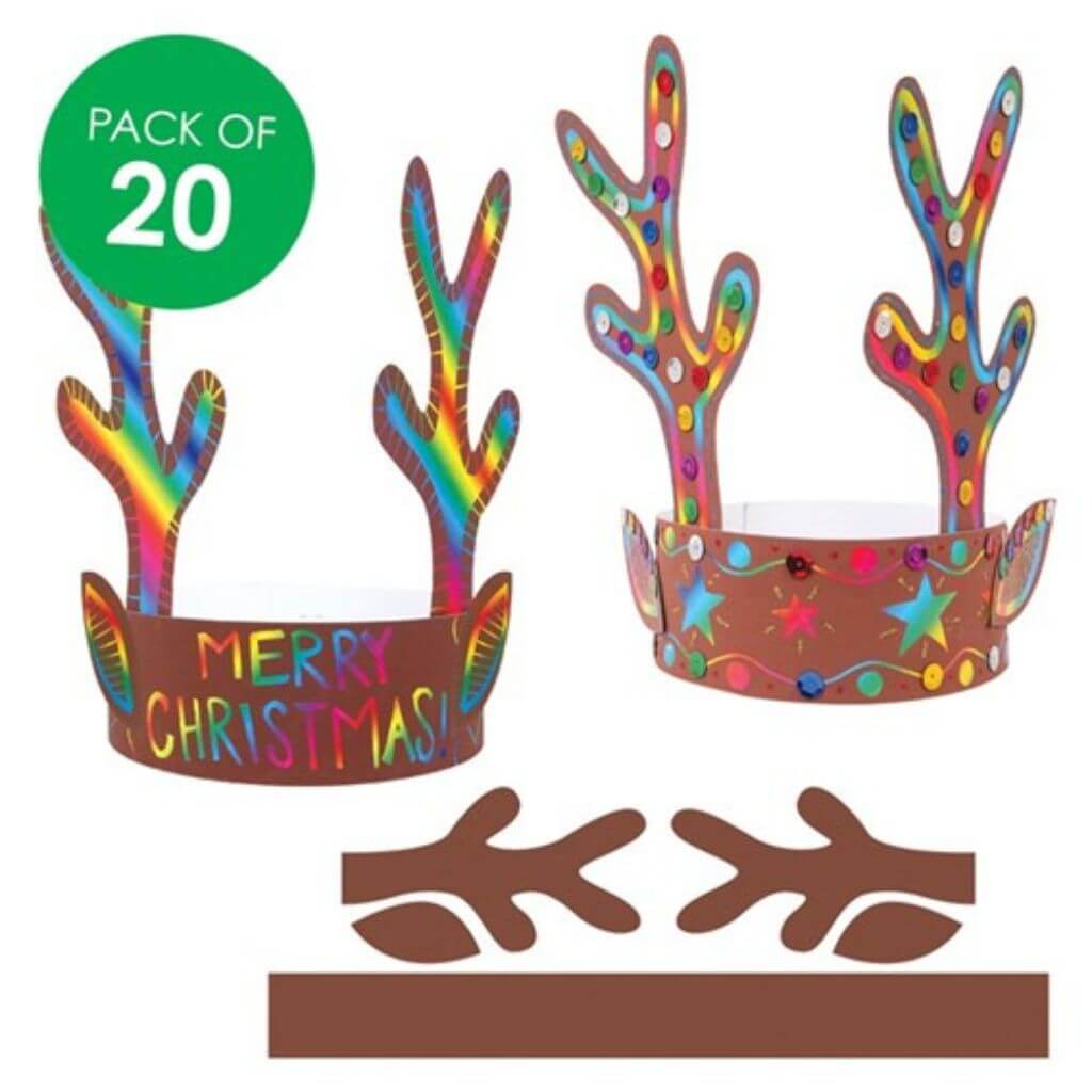 Scratch Board Antlers - Pack of 20 - Senior Style