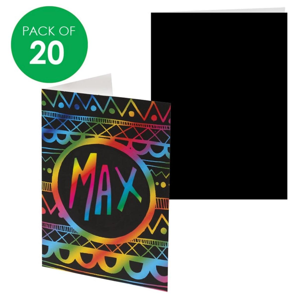 Scratch Board Greeting Cards - Pack of 20 - Senior Style