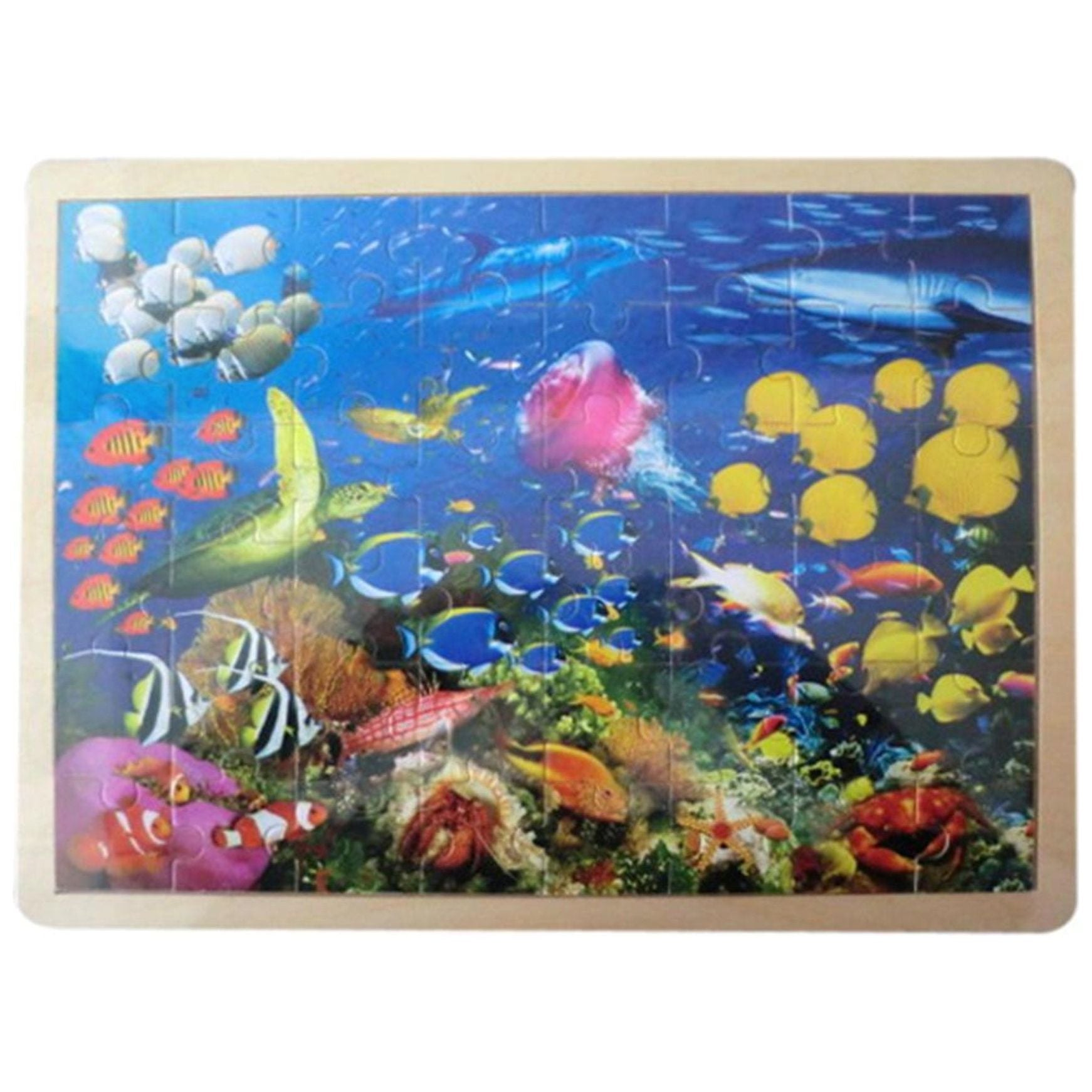 Sea Life - 48 Piece Wooden Jigsaw Puzzle - Senior Style