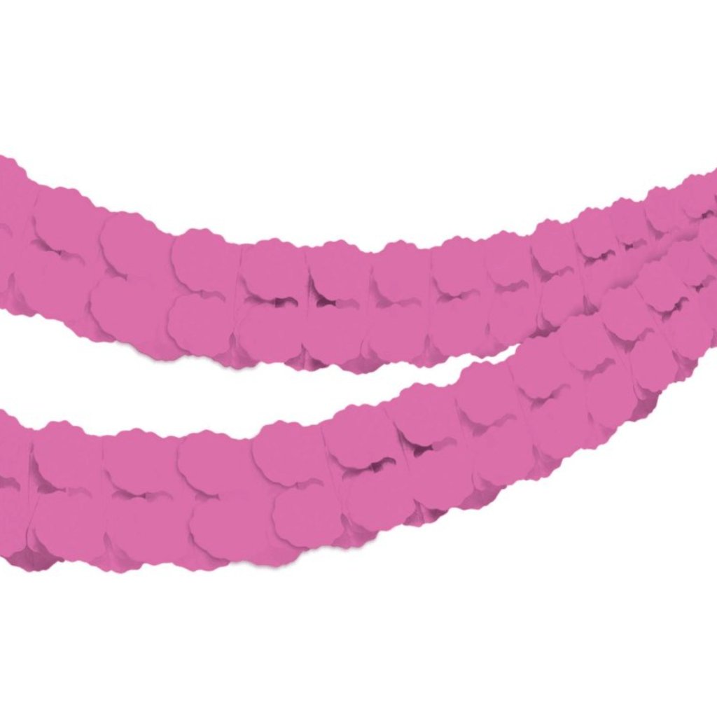 Tissue Paper Garland Bright Pink - Senior Style