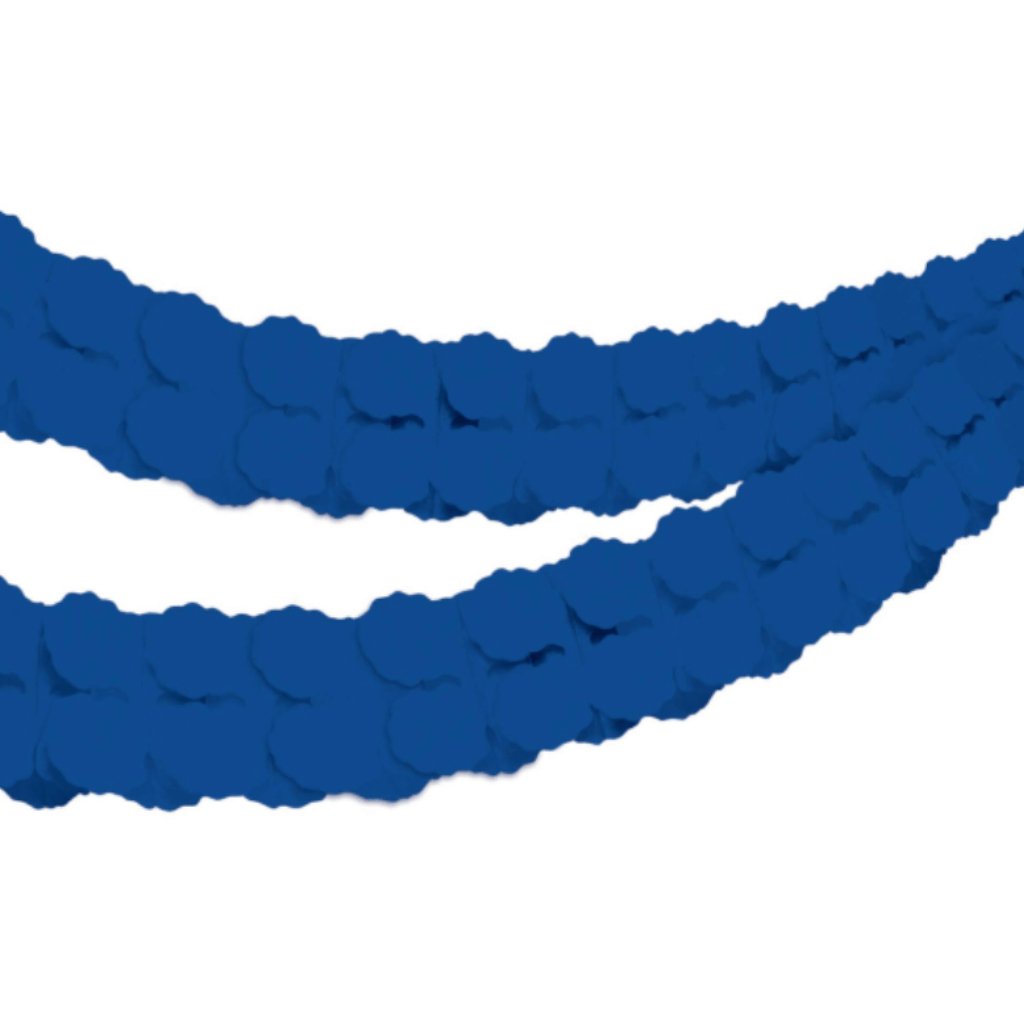 Tissue Paper Garland Bright Royal Blue - Senior Style