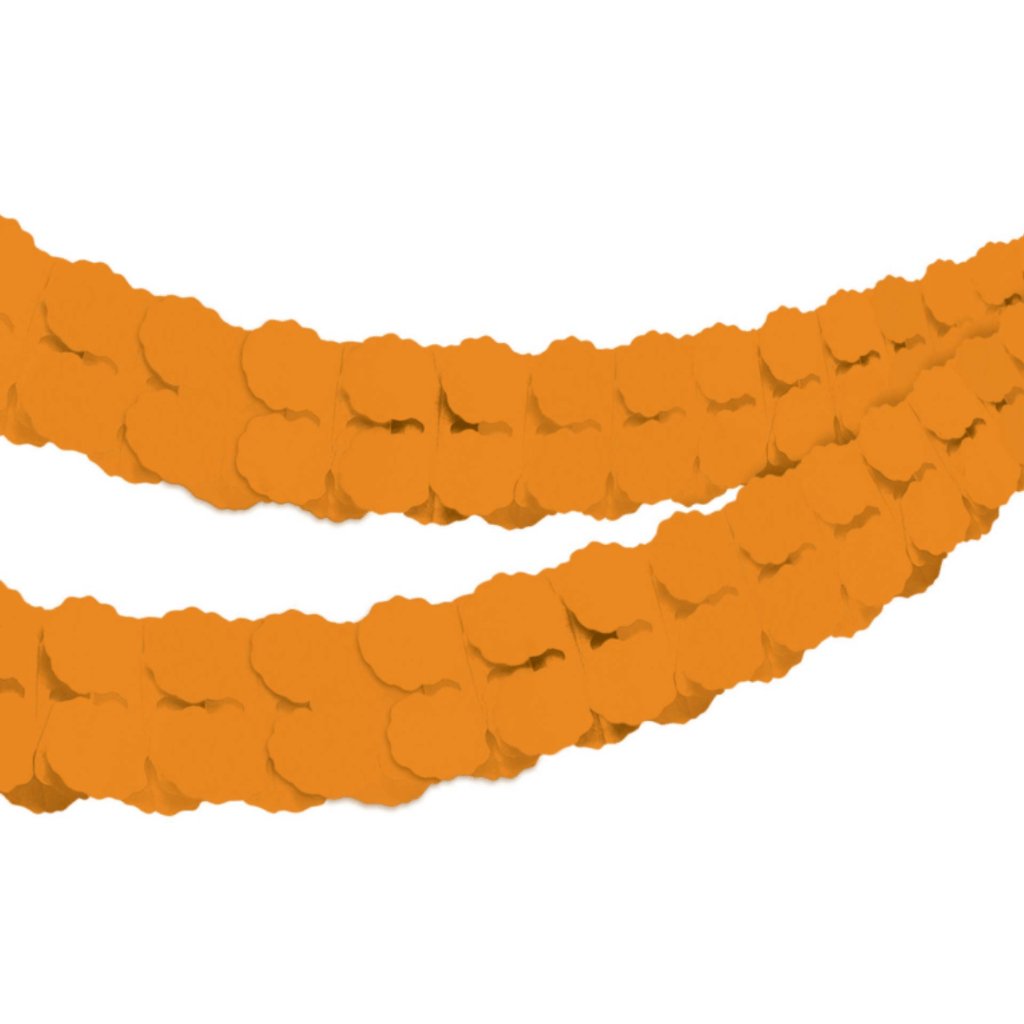 Tissue Paper Garland Pumpkin Orange - Senior Style