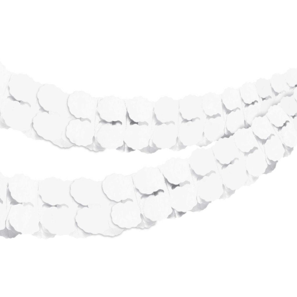 Tissue Paper Garland White - Senior Style