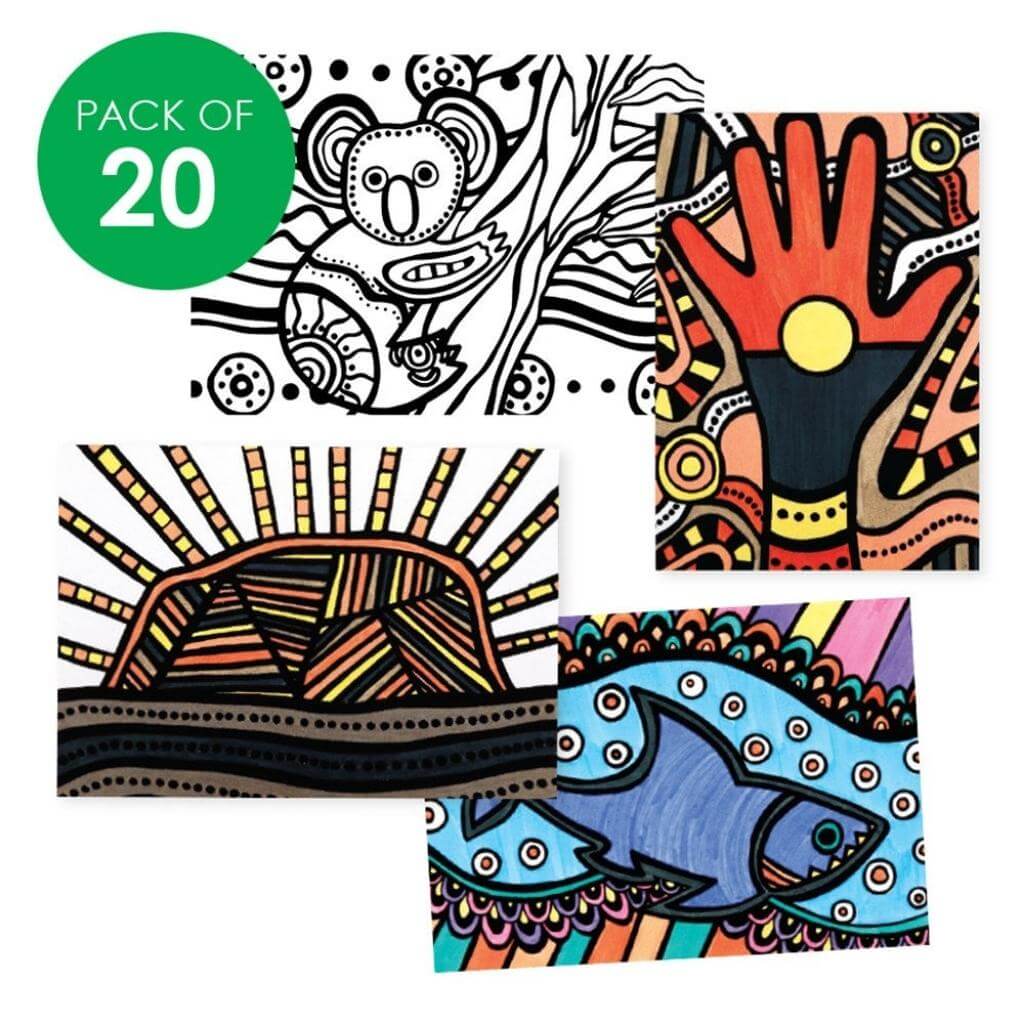 Velvet Art Colouring Sheets - Pack of 20 - Senior Style