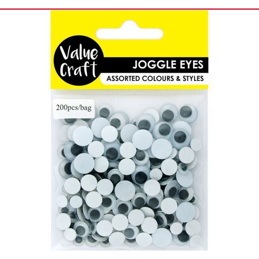 Wiggle Eyes Black Pack of 200 - Assorted Sizes - Senior Style