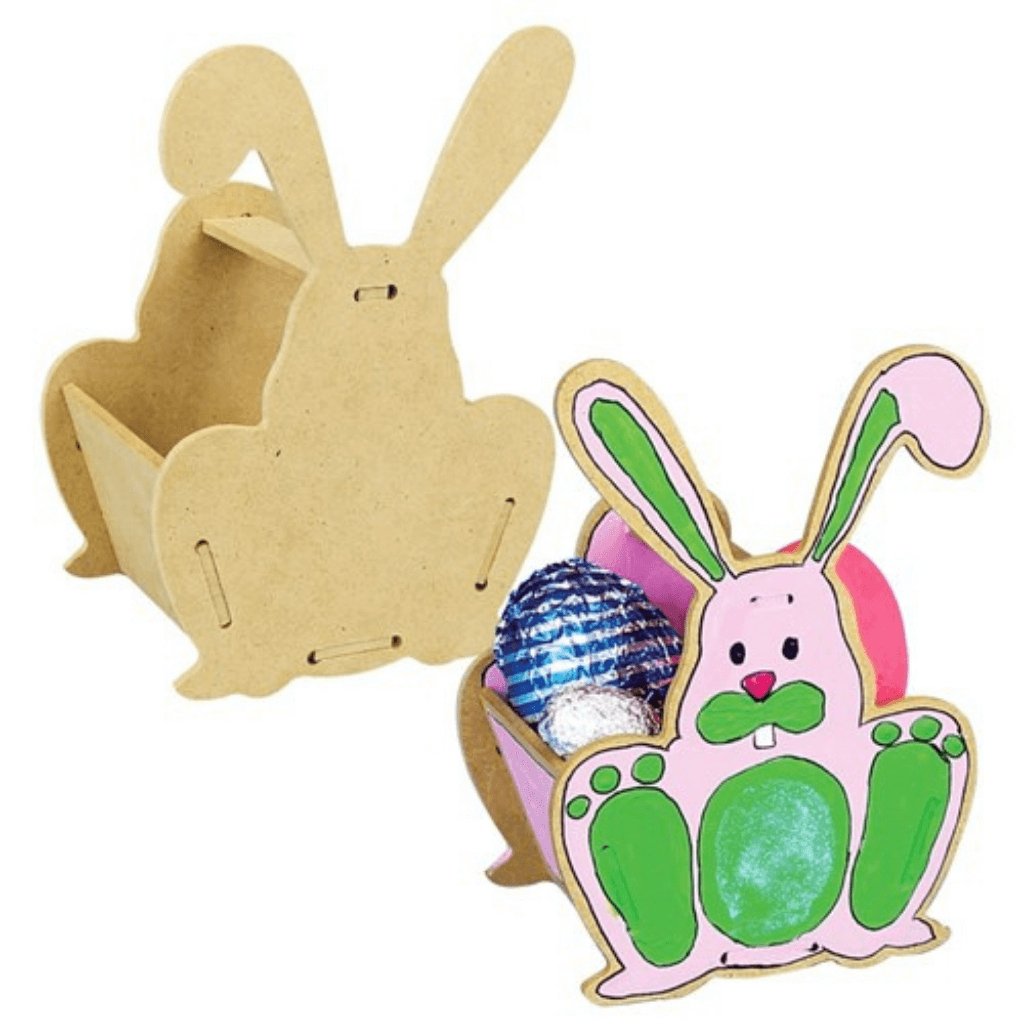 Wooden Bunny Baskets Pack of 10 - Senior Style