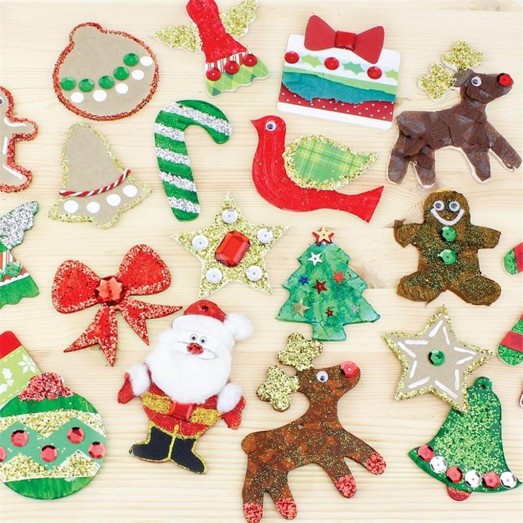 Wooden Christmas Shapes Assorted Pack of 12 - Senior Style