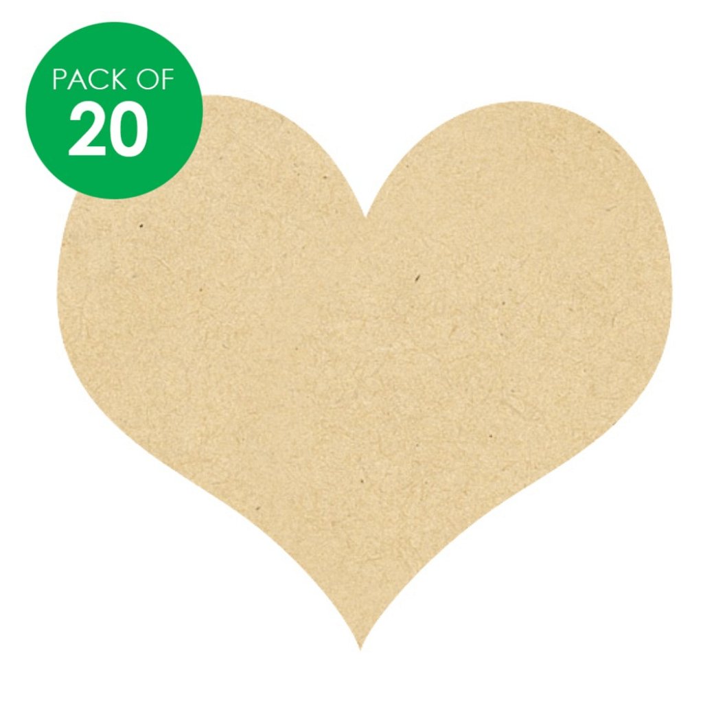 Wooden Heart Shapes Pack of 20 - Senior Style