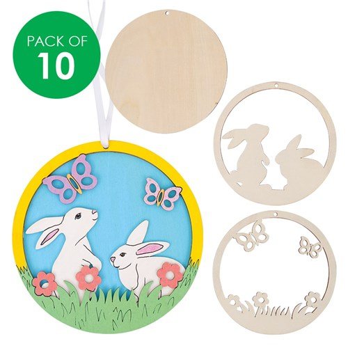 Wooden Layered Easter Scenes - Pack of 10 - Senior Style