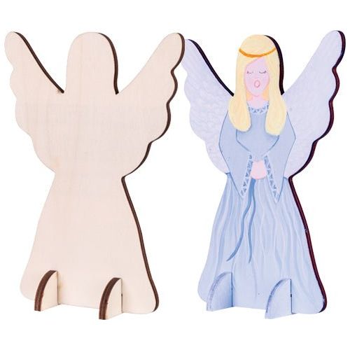 Wooden Standing Angel 10s - Senior Style