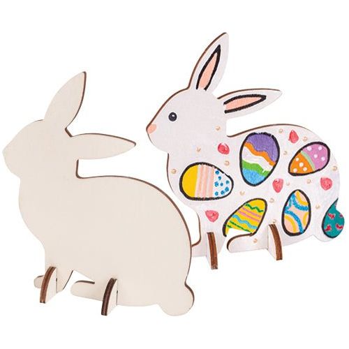 Wooden Standing Rabbits Pack of 10 - Senior Style