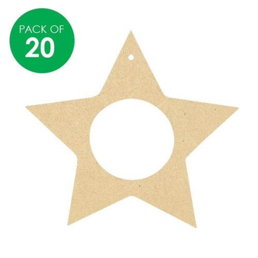 Wooden Star Frame Pack of 20 - Senior Style