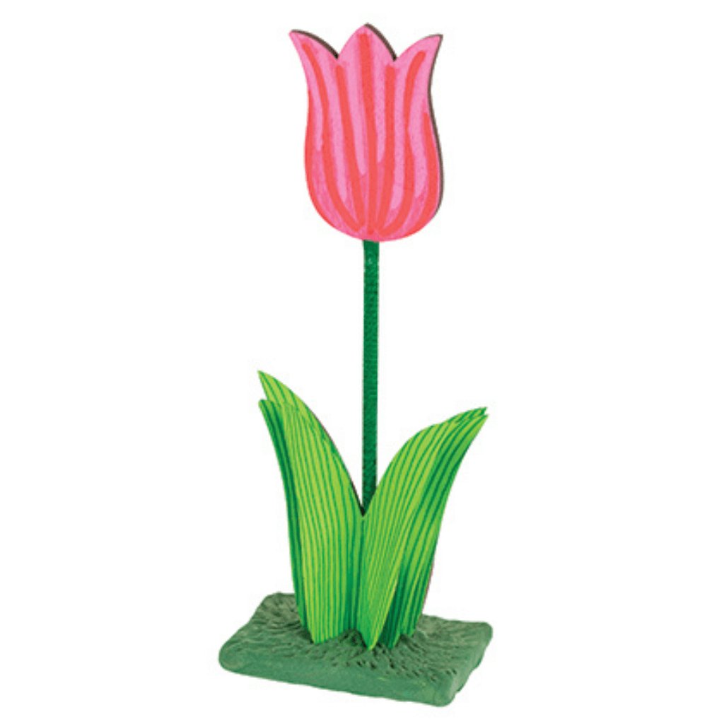 Wooden Tulip on Stand Pack of 10 - Senior Style