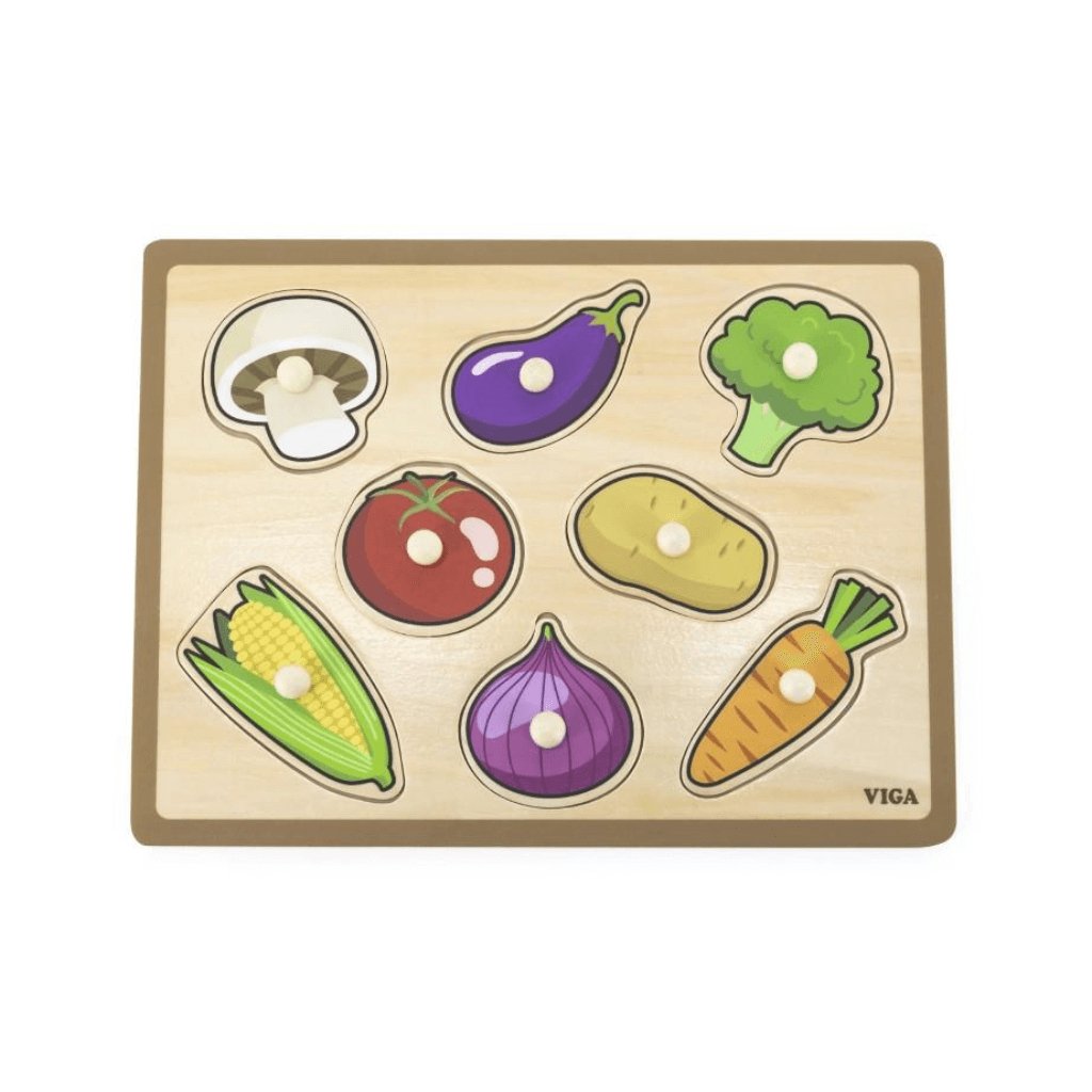 Wooden Vegetable Knob Puzzle - Senior Style