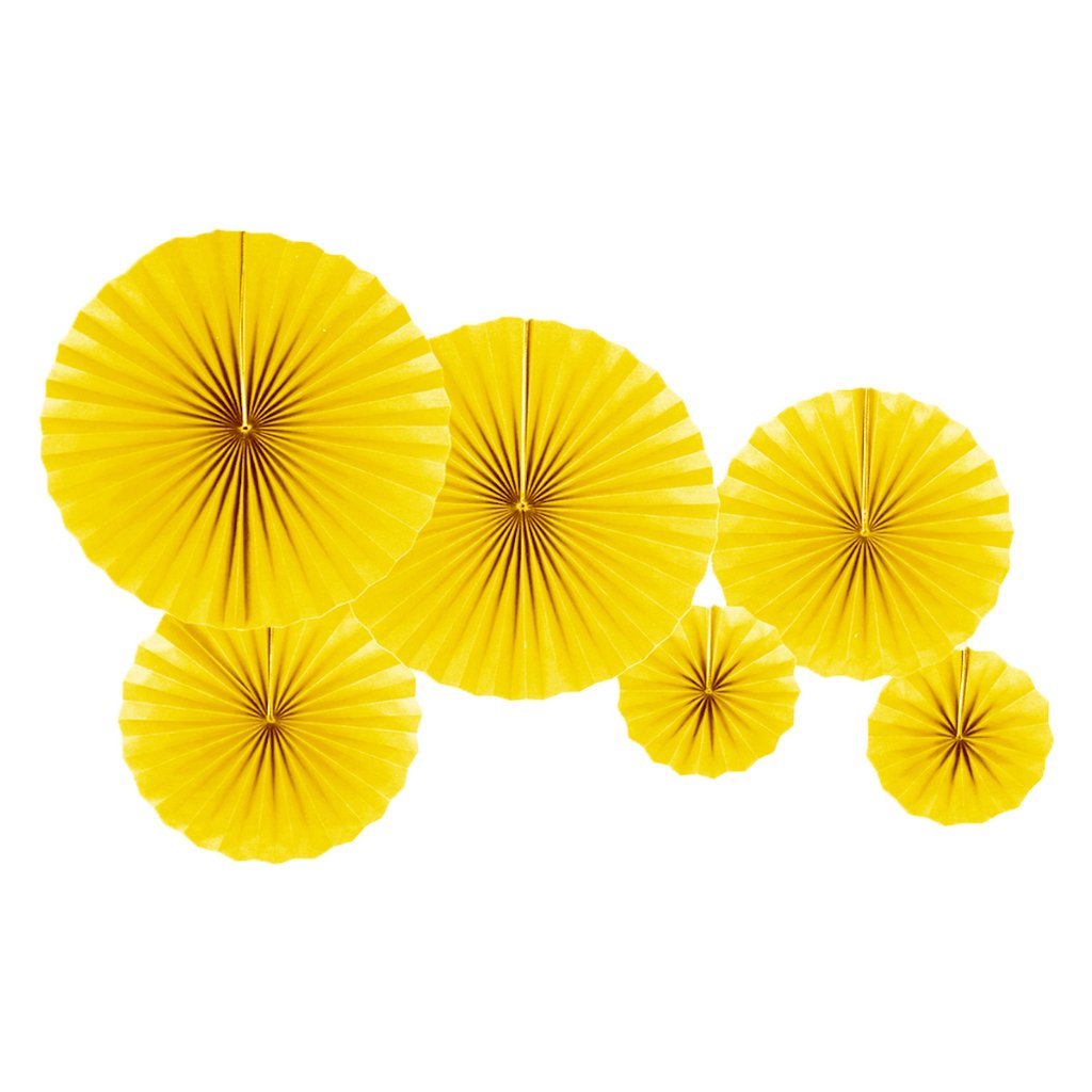 Yellow Decoration Fans - Senior Style