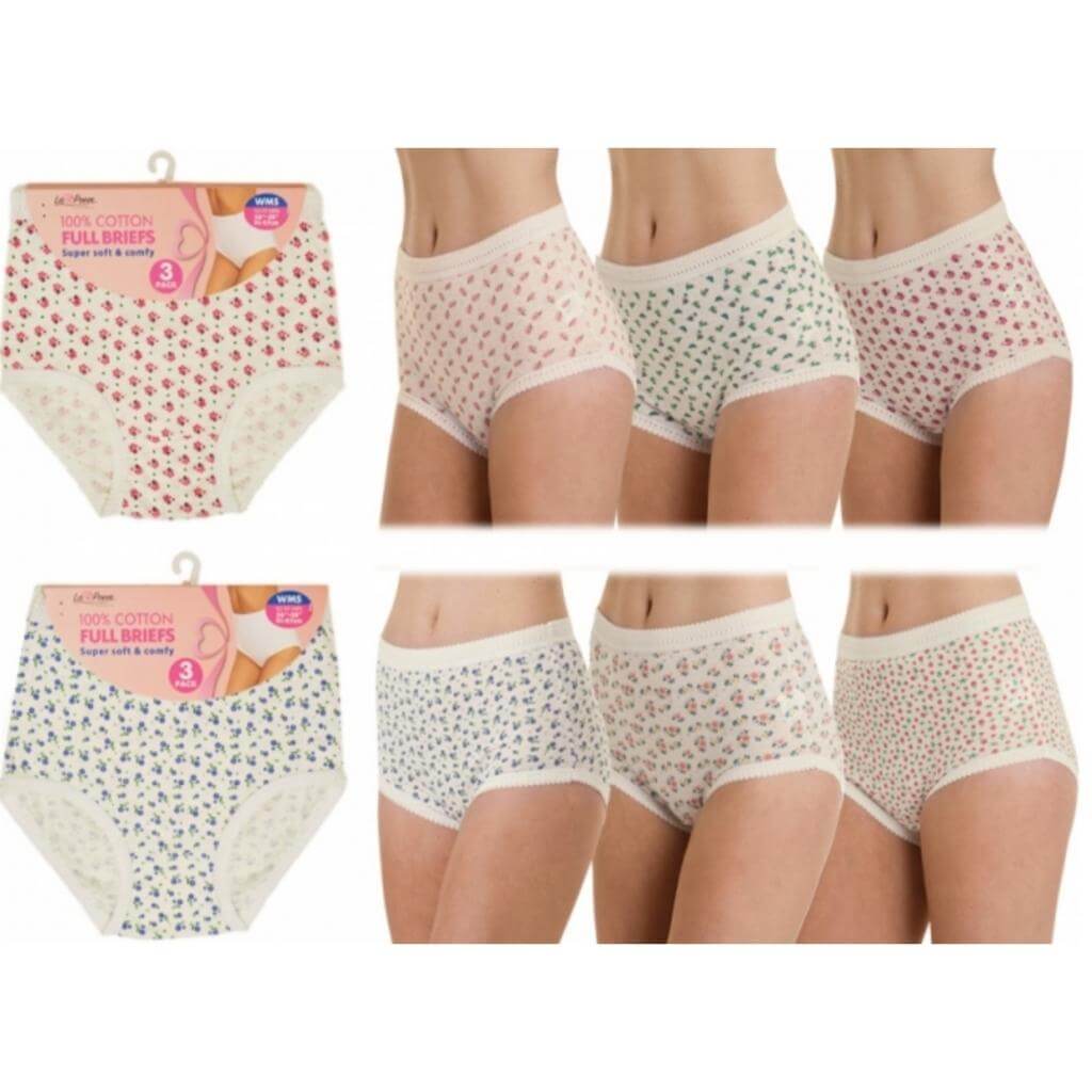 Comfortable and Soft Cotton Panties with Different Prints, Pack of